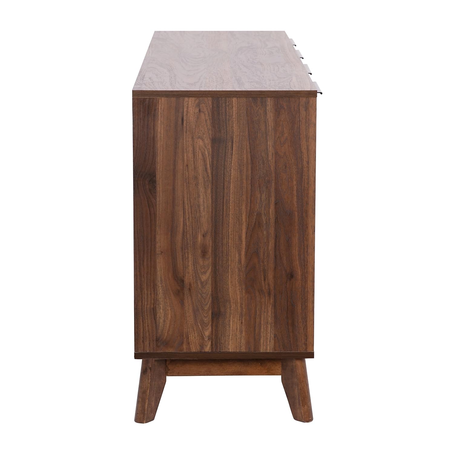 60" Mid-Century Modern TV Stand with Soft Close Doors