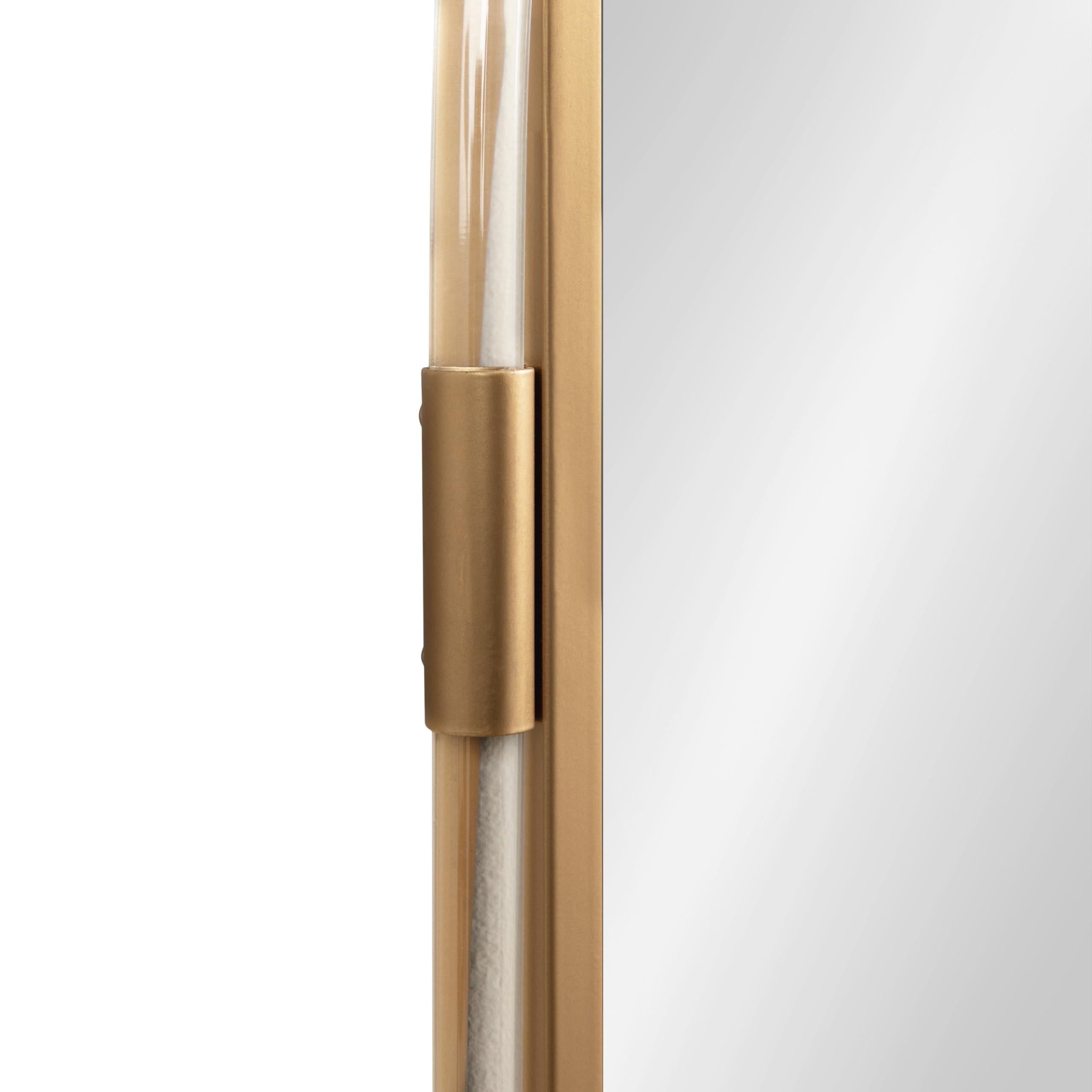 Acrylic Arch Mirror with Metal Detailing
