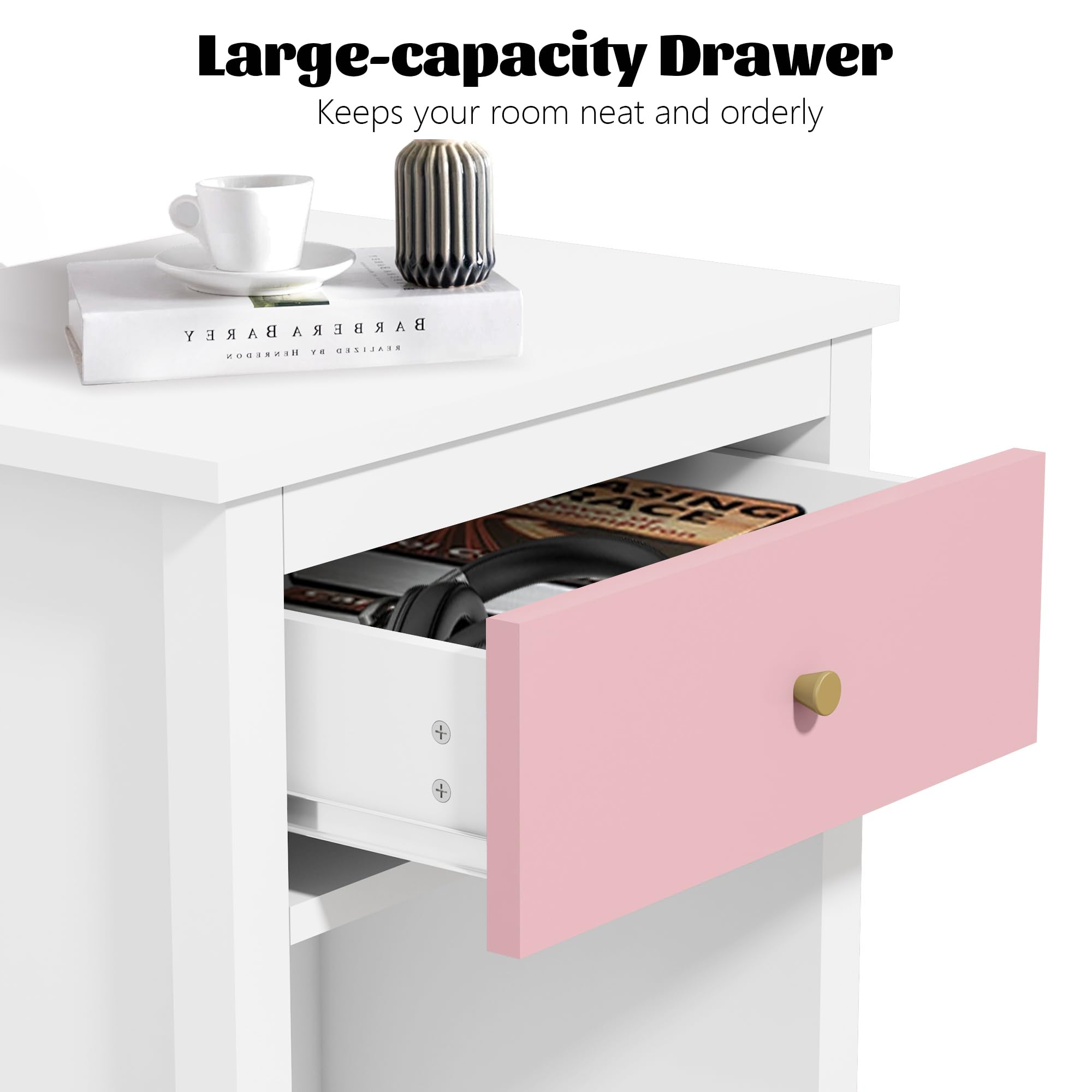 Kids Nightstand with Drawer