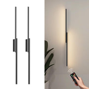 39.4" Black Battery Operated Wall Sconce Set of 2