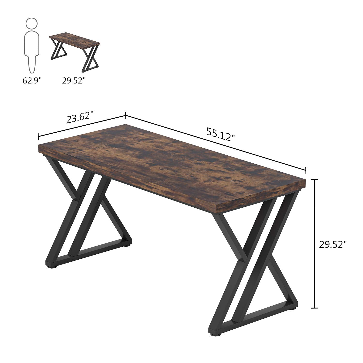 55 Inch Industrial Computer Desk
