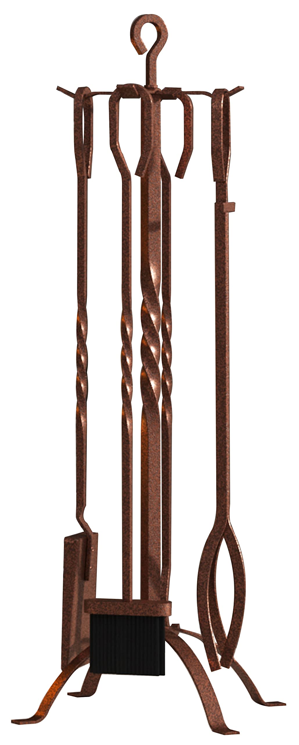 5-Piece Fireplace Tool Set with Stand