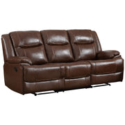 Genuine Leather Manual Recliner Sofa