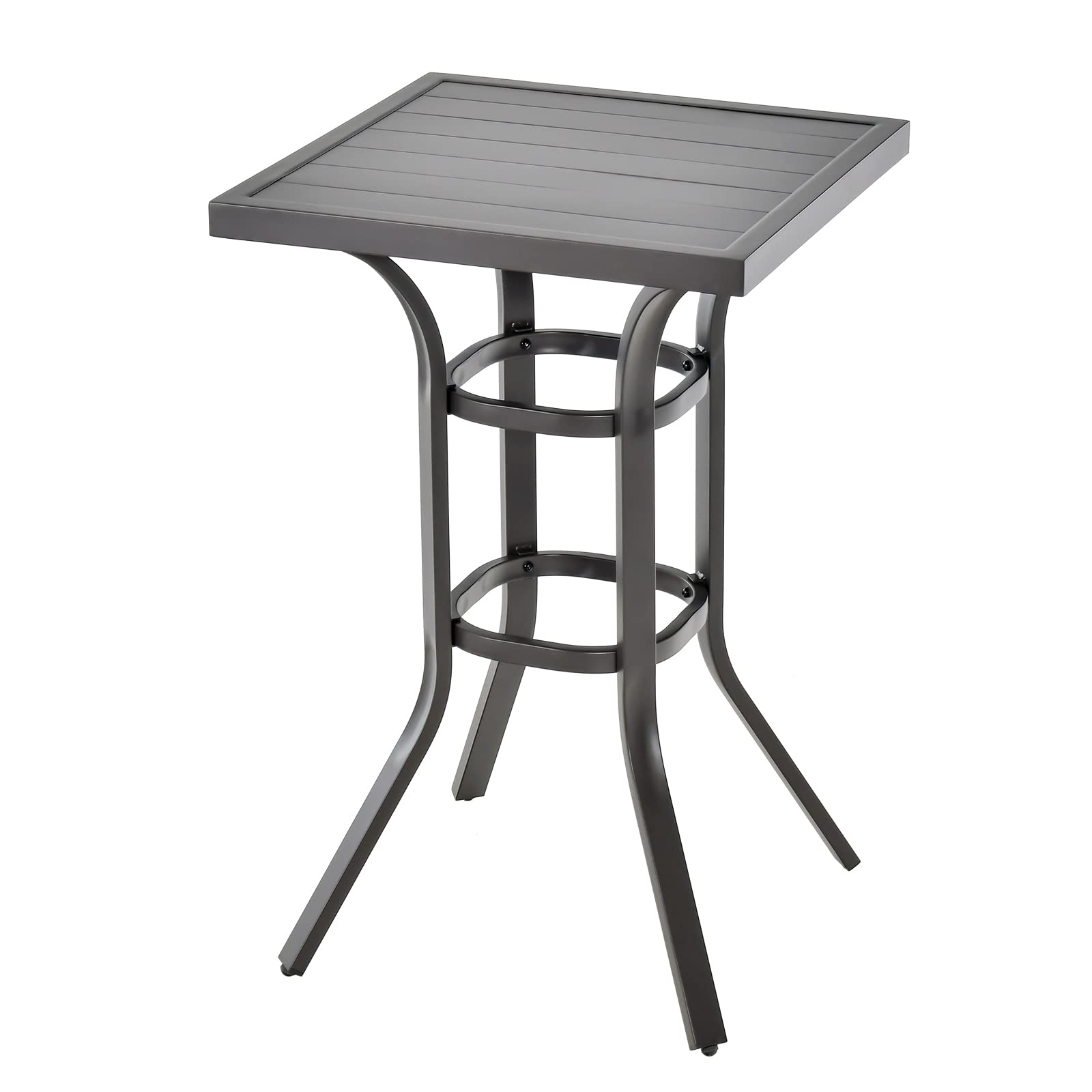24 Inch Outdoor Bar Table with Aluminum Tabletop