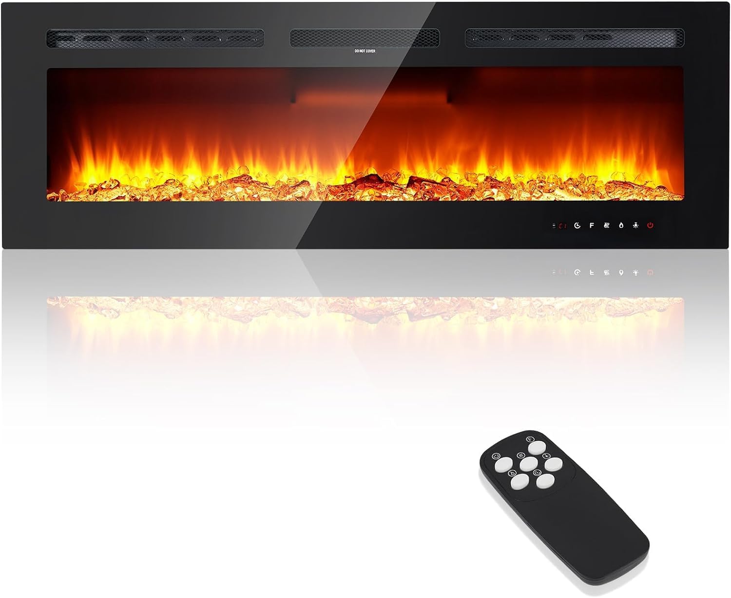 60 Inch Wall-Mounted Electric Fireplace