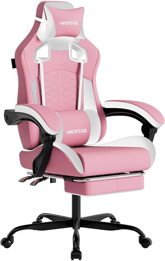 Ergonomic Gaming Chair with Footrest