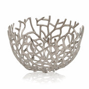 Rama Twigs Round Decorative Bowl Silver
