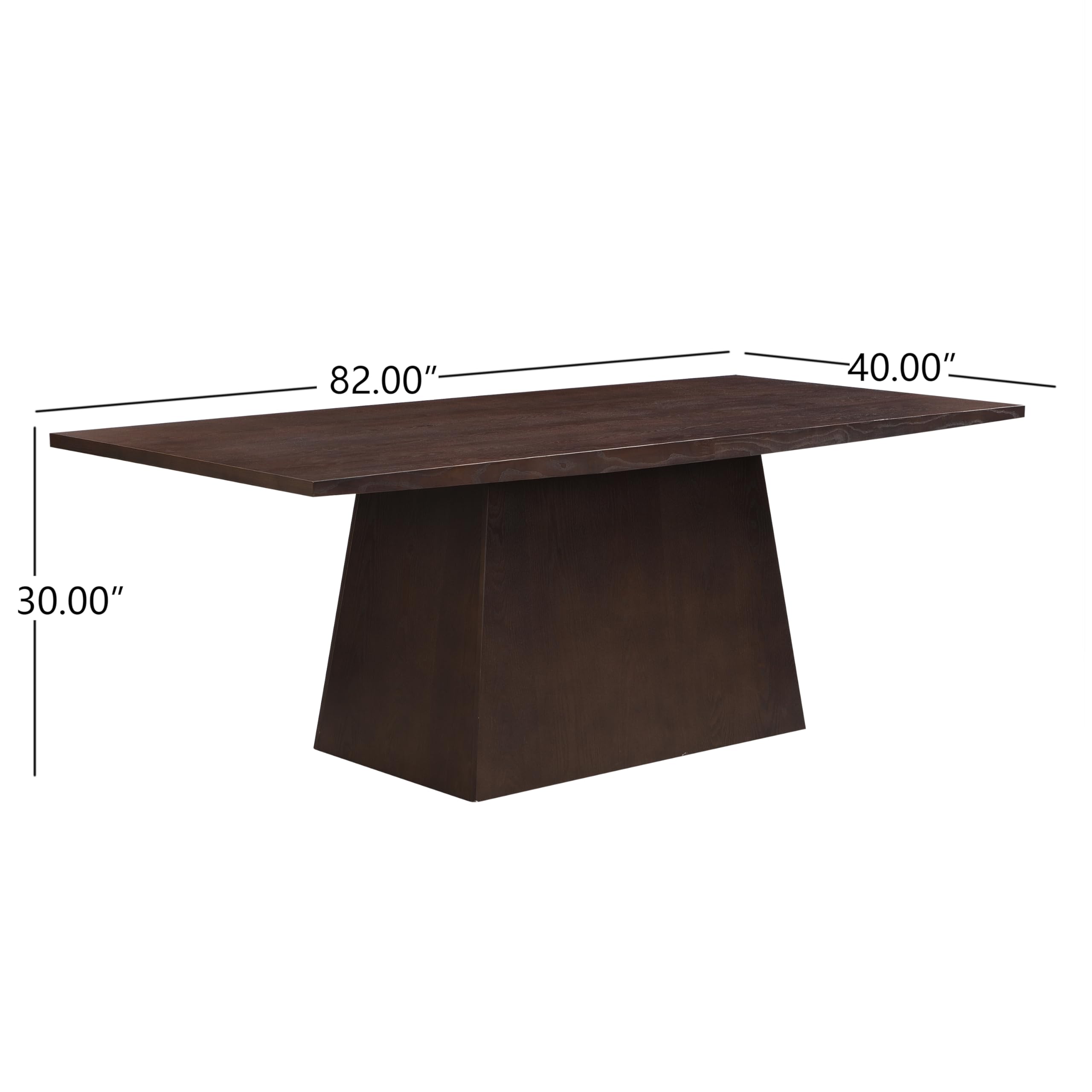 82 Inch Wooden Dining Table for 6-8 People