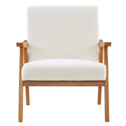 Mid-Century Accent Chair with Teddy Fleece