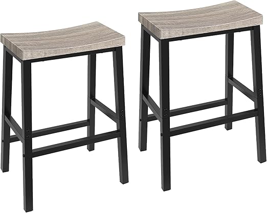 Bar Stools Set of 2 with Footrests