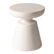 Minimalist Round Side Table with Fiberstone Tabletop
