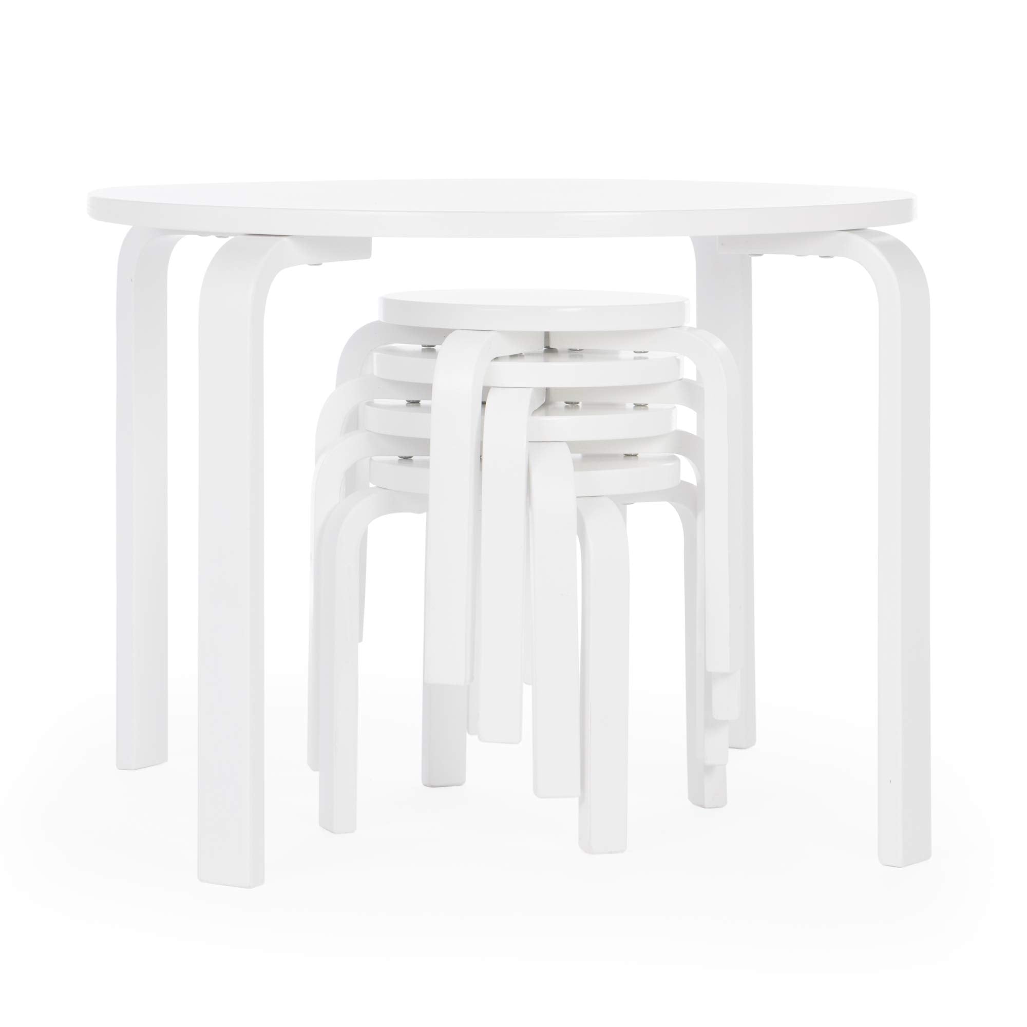 Nordic Table and Stools Set for Kids - White
