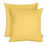 Indoor/Outdoor Throw Pillows - Sunbrella Canvas Buttercup 17" x 17" Set of 2