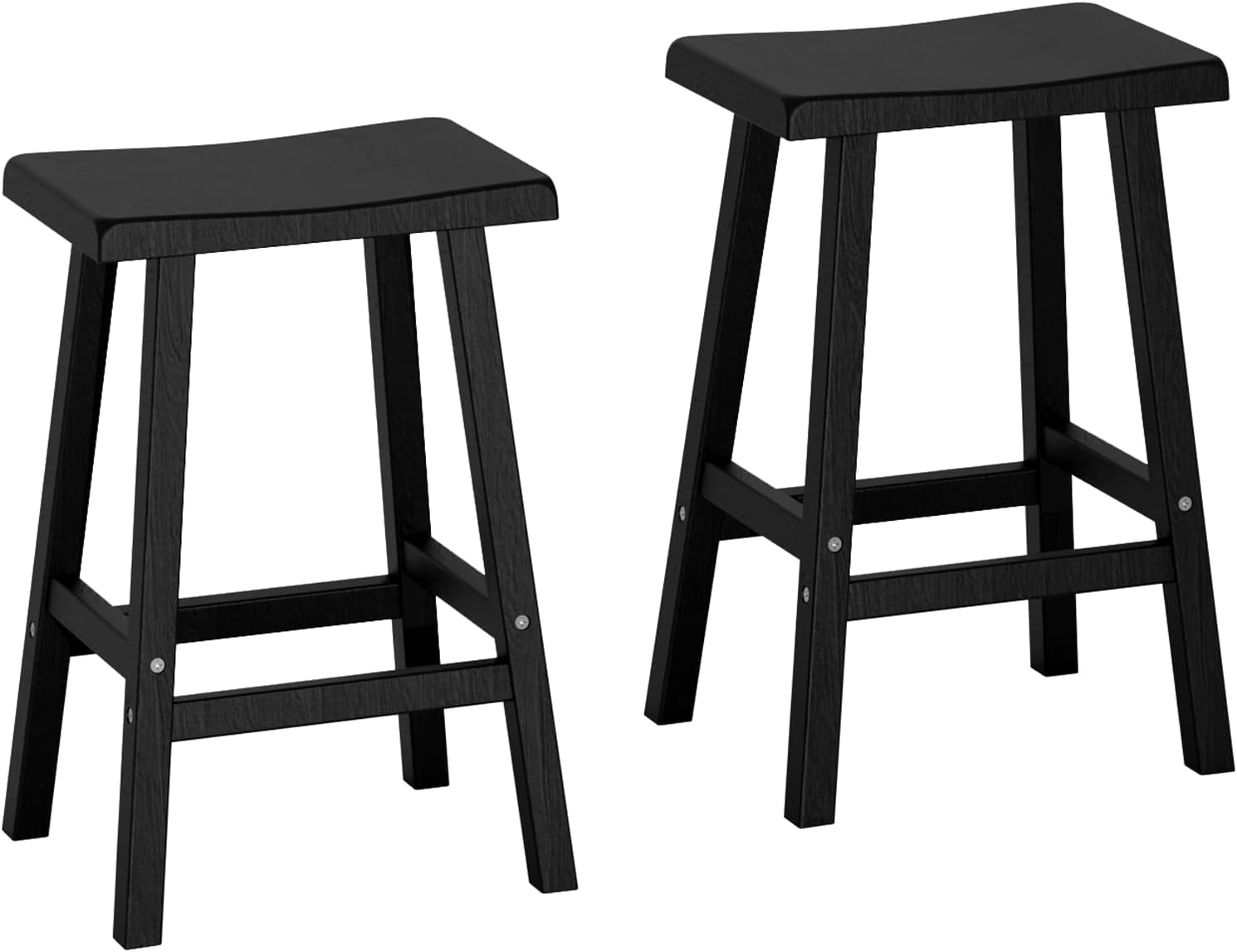 24" Resin Bar Stools Set of 2