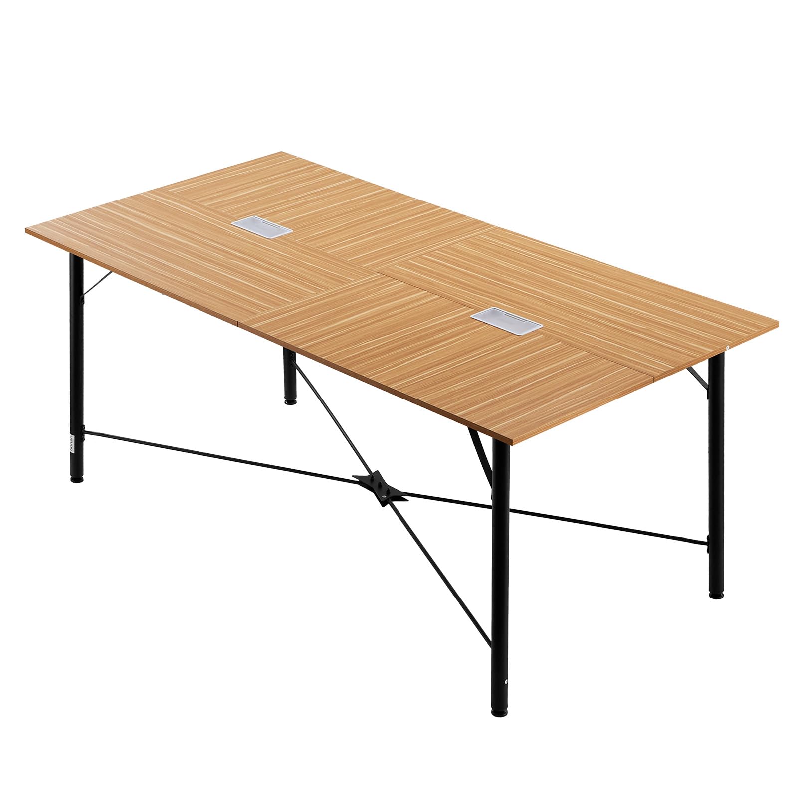 6 ft Conference Table for 6-8 Person with Metal Legs