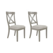 Upholstered Dining Chair Set of 2 Gray