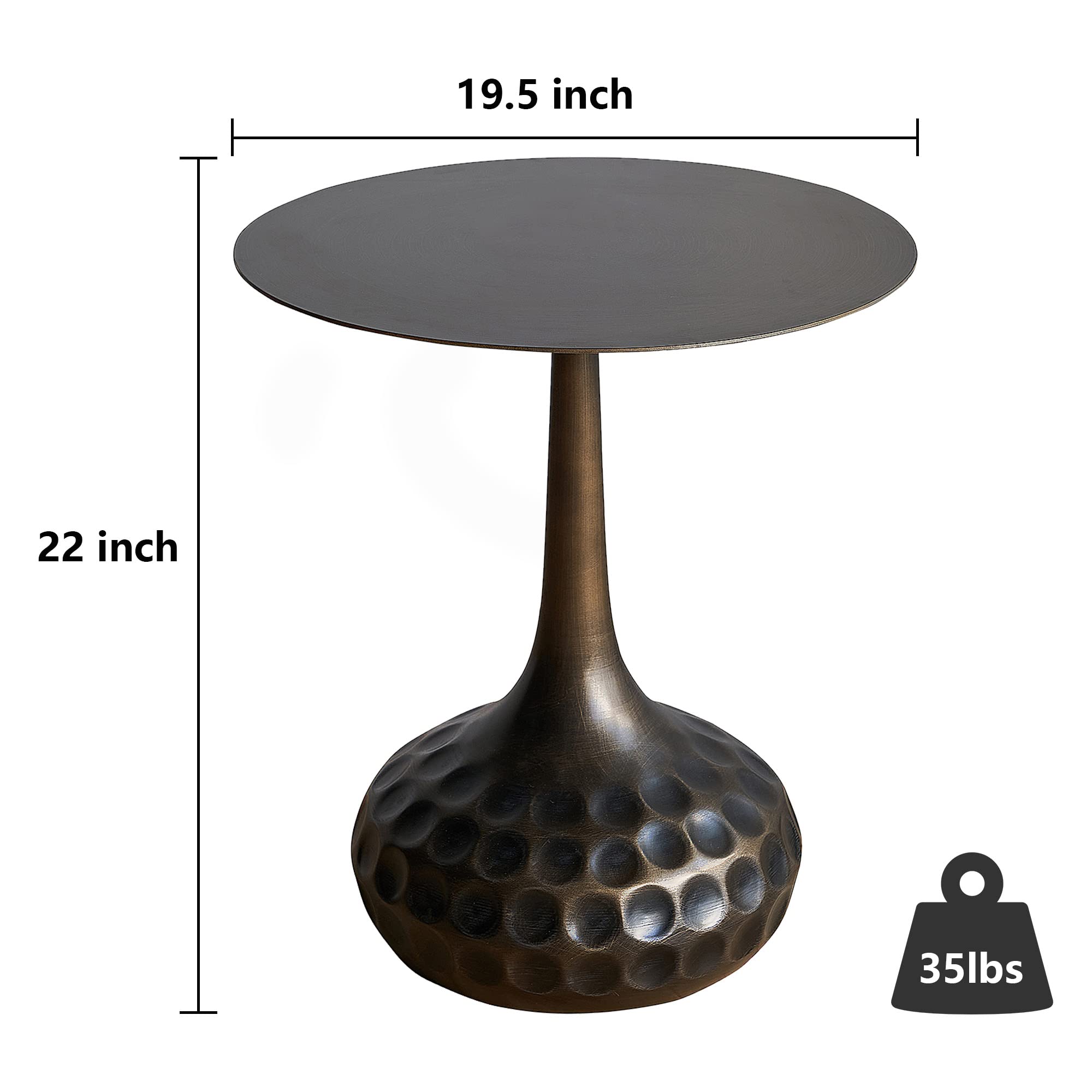 Round Metal Accent Table