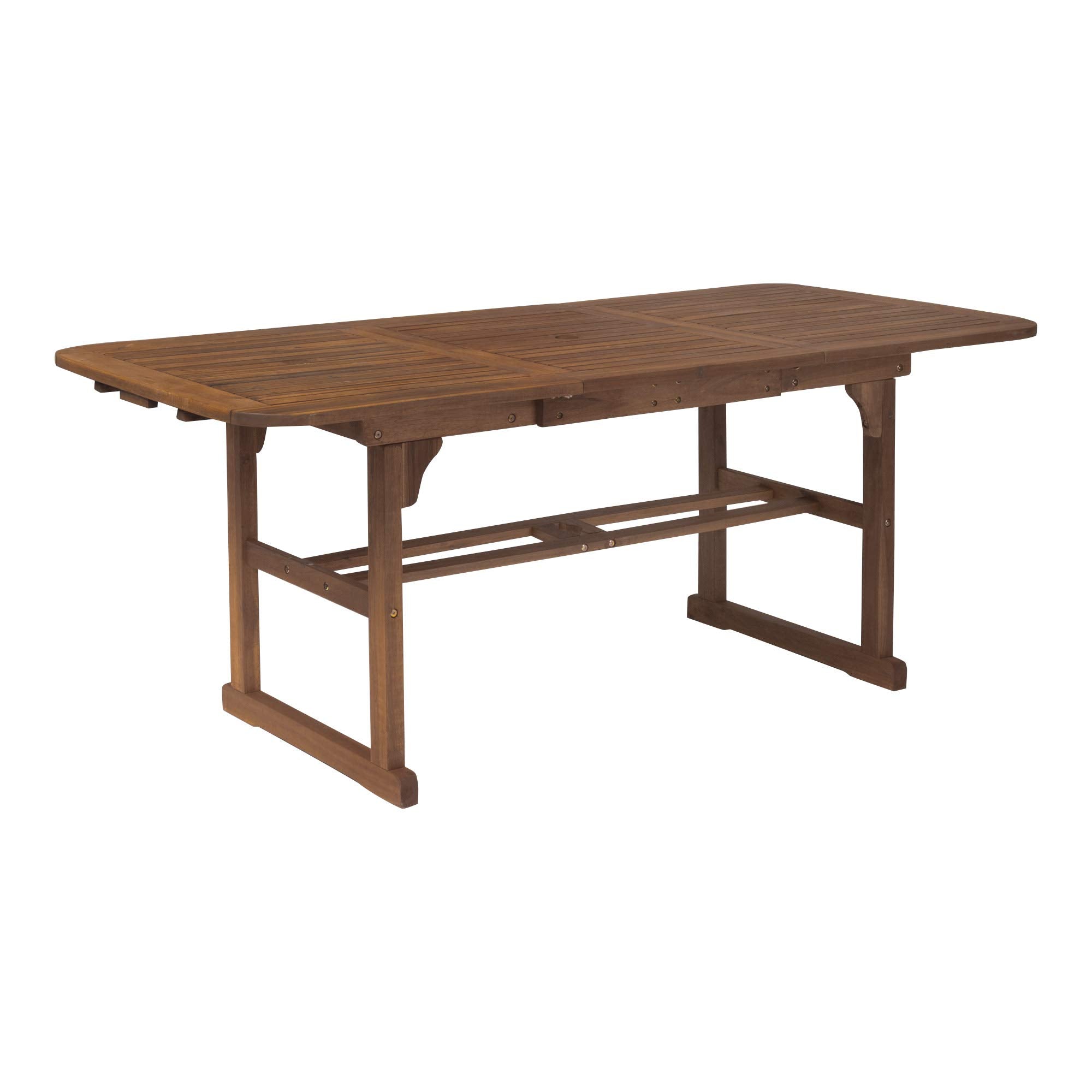 Acacia Wood Patio Dining Table with Butterfly Leaf