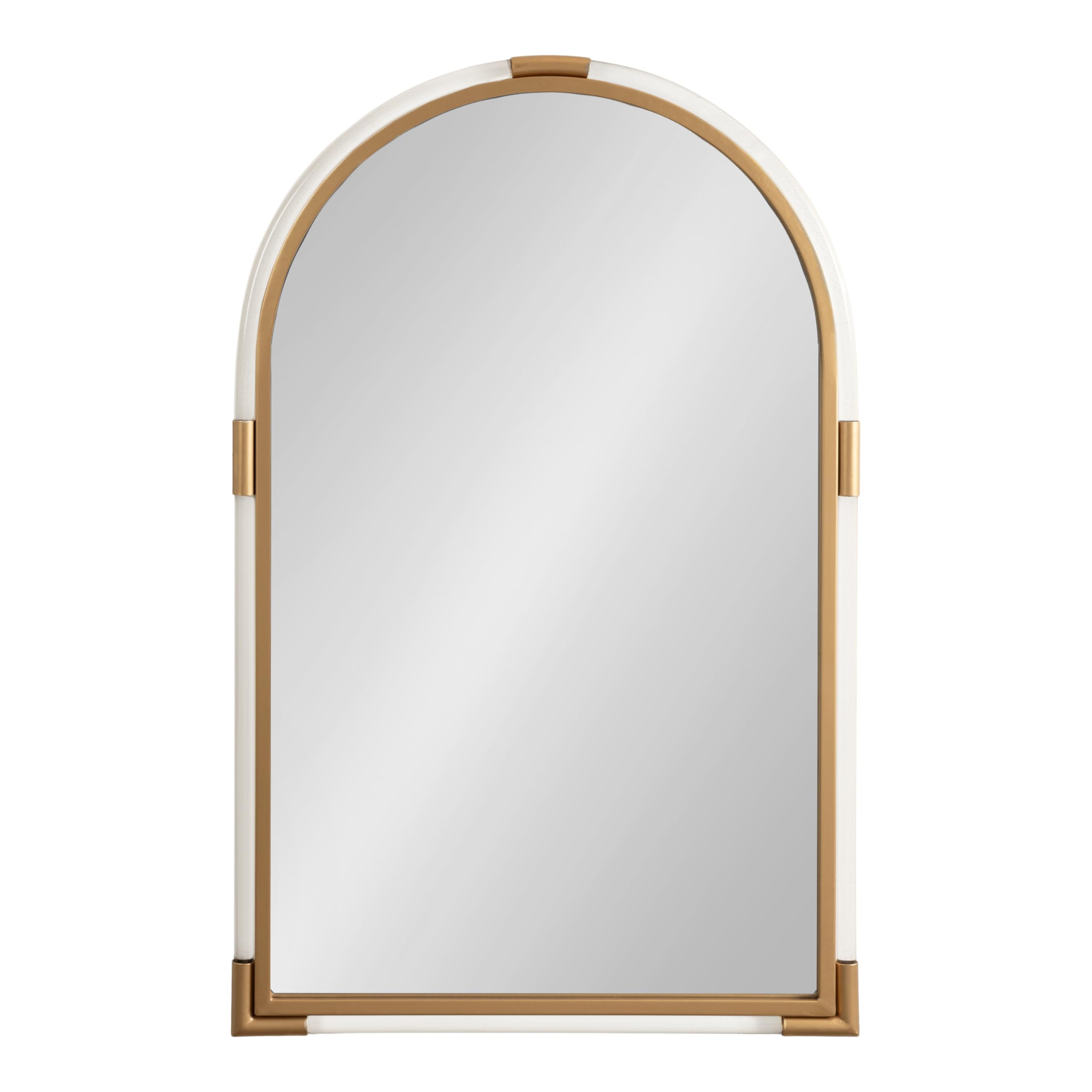 Acrylic Arch Mirror with Metal Detailing