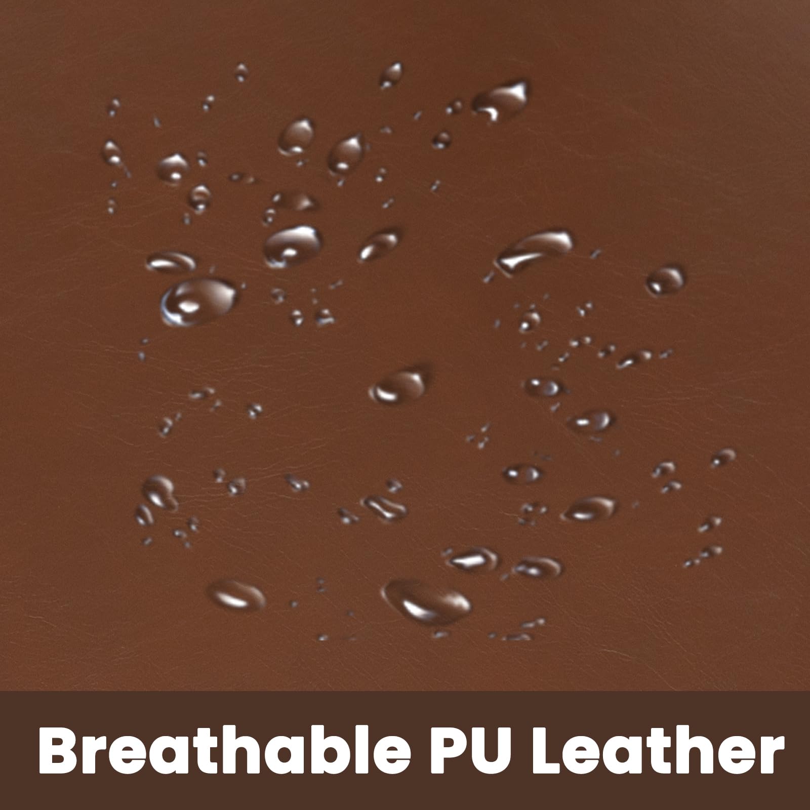 Brown Leather Dining Chairs Set of 4 with Black Metal Legs