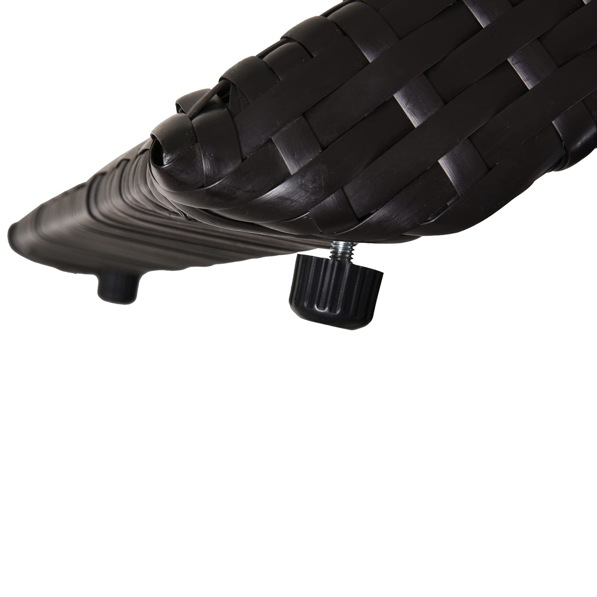 Foldable Wicker Chaise Lounge with Cushion