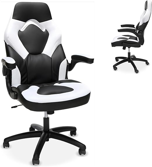 Ergonomic Gaming Chair with Lumbar Support and Flip-Up Arms