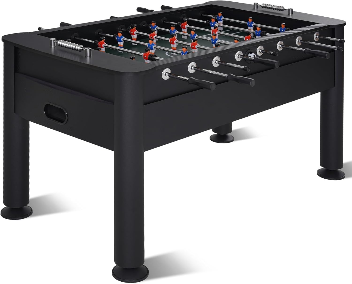 RAYKEEP 58 Inch Foosball Table, Full Size Competition Soccer Game Table for Adults & Kids, Heavy-Duty Indoor Arcade Table for Game Rooms & Parties (Black)