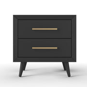 Mid-Century Modern 2-Drawer Nightstand