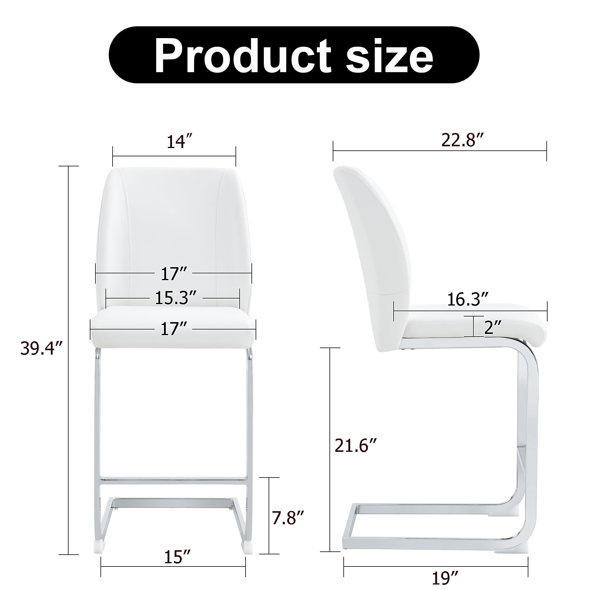 3-Piece Round Glass Counter Height Dining Set with Bar Stools