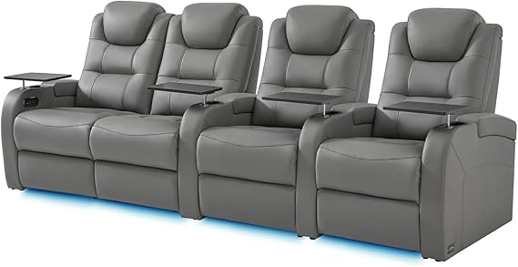 4-Seat Power Reclining Home Theater Sectional