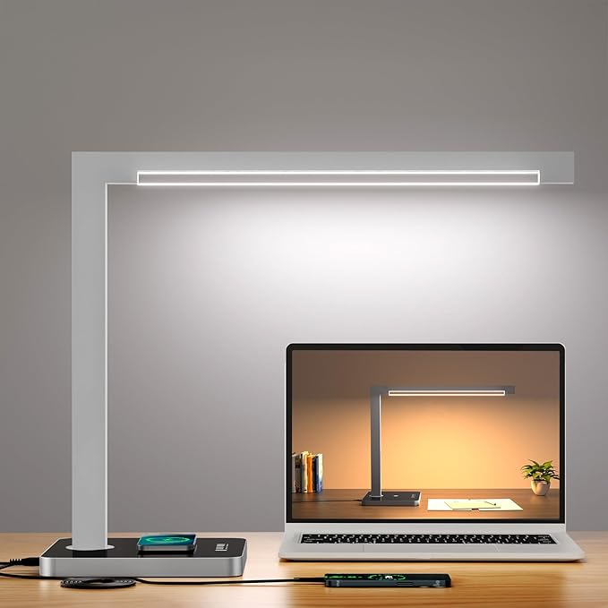 Aluminum LED Desk Lamp with Charging Station