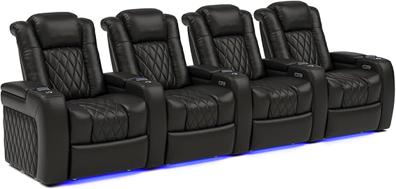 Tuscany Home Theater Seat - Power Recliner Row of 3