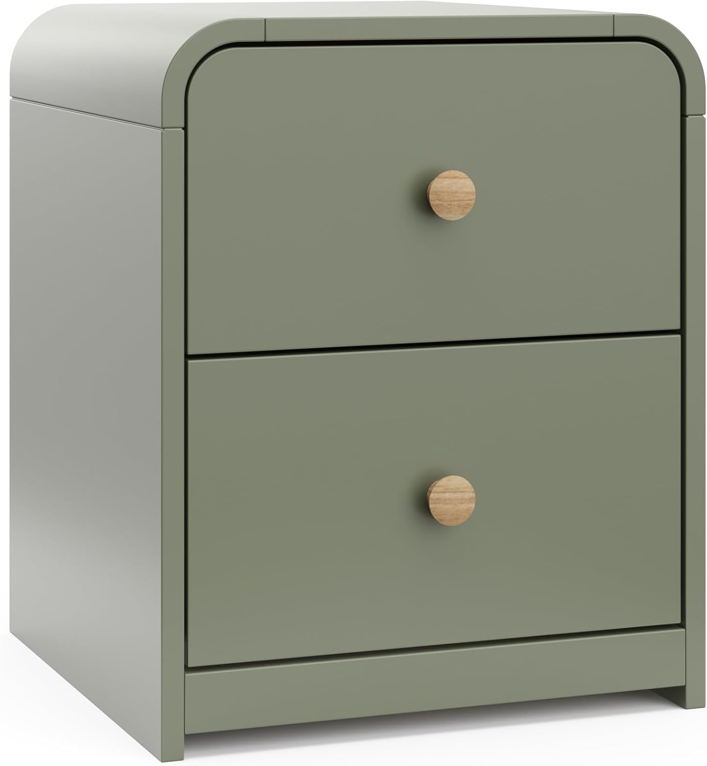 2-Drawer Nightstand with Pre-Installed Tracks