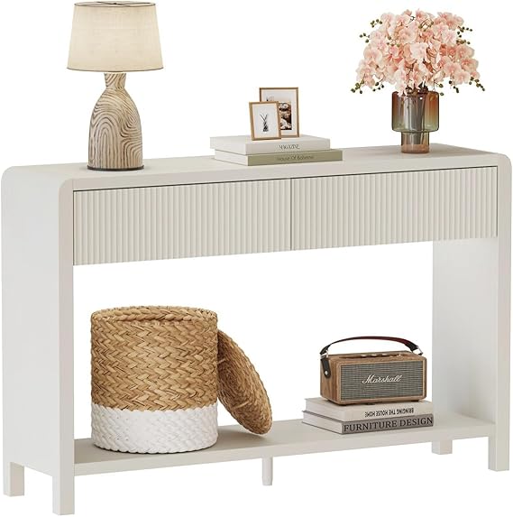 Console Table with 2 Drawers for Entryway