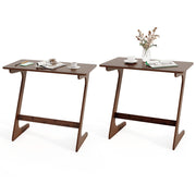 Z-Shaped Bamboo TV Tray Table Set of 2