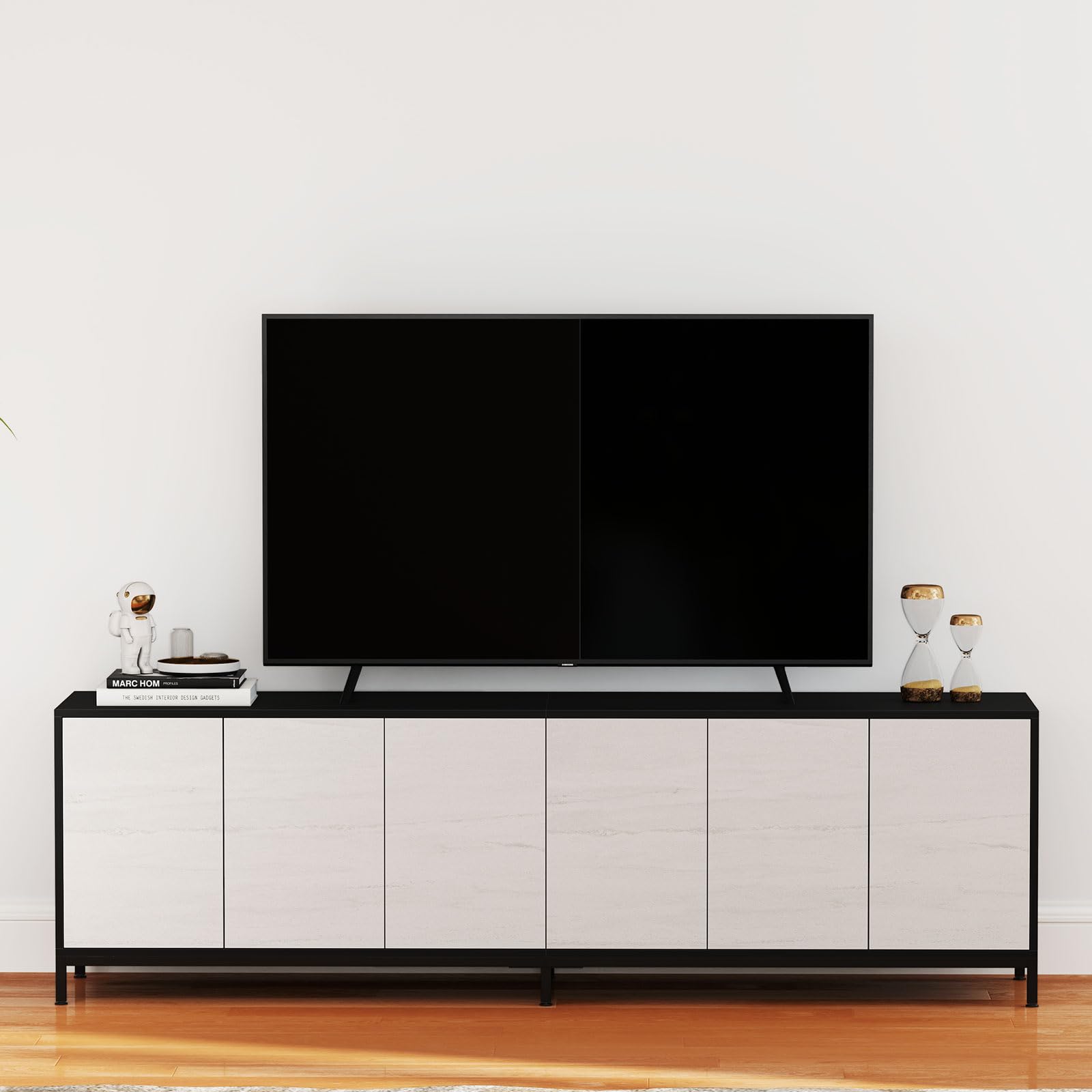 78" TV Stand with 6 Cabinet Doors