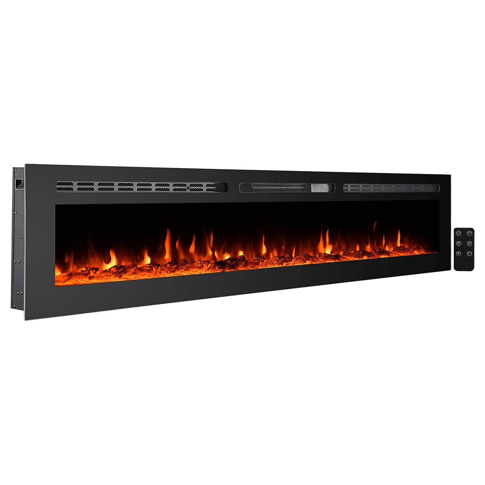 80 Inch Electric Fireplace Insert with Remote Control