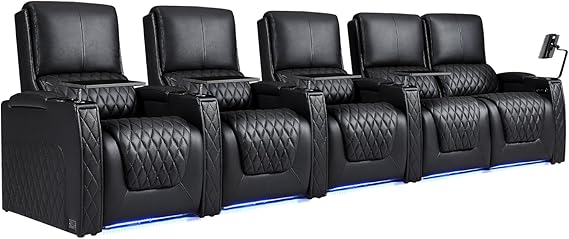 Zero Gravity Home Theater Recliner Sofa Row of 3