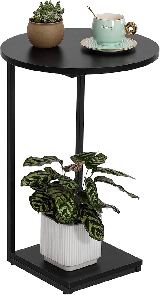 C Shaped End Table Set of 2
