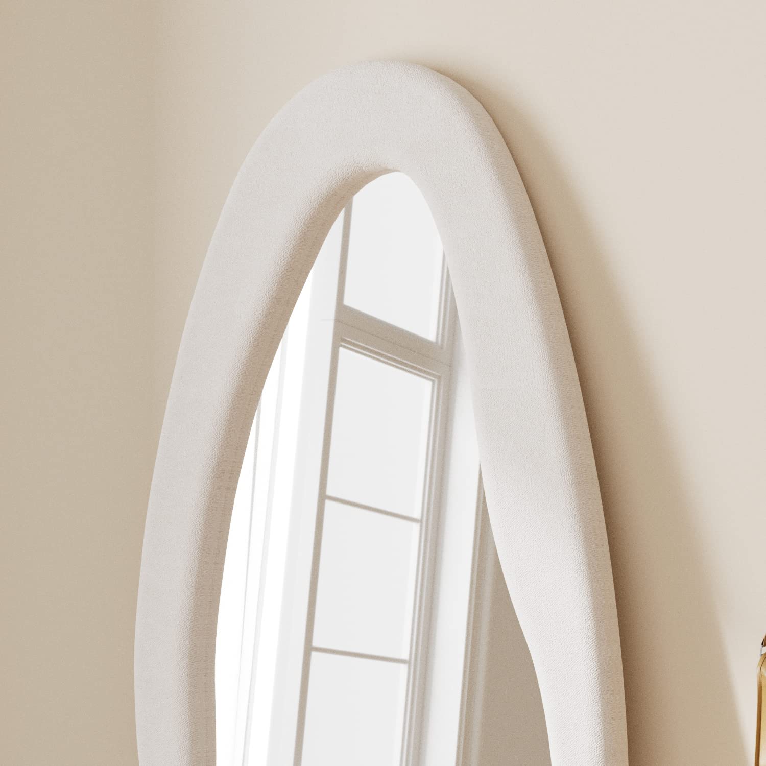 63" x 24" Wavy Full Length Mirror White