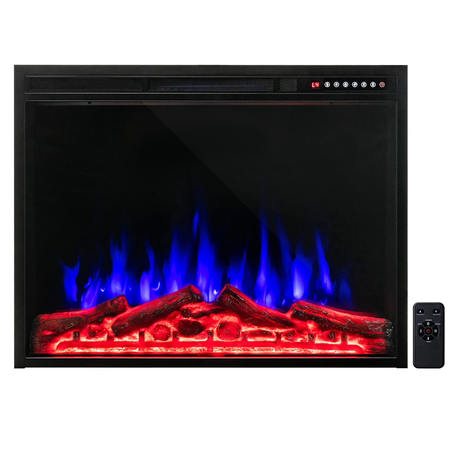 34-Inch Electric Fireplace with Remote Control
