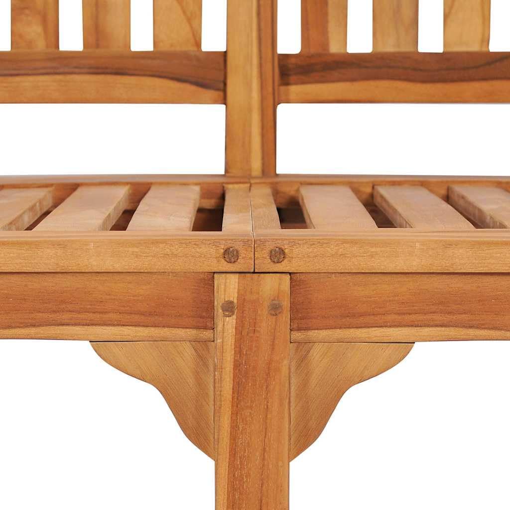 Teak Wood Banana Bench 3-Seater