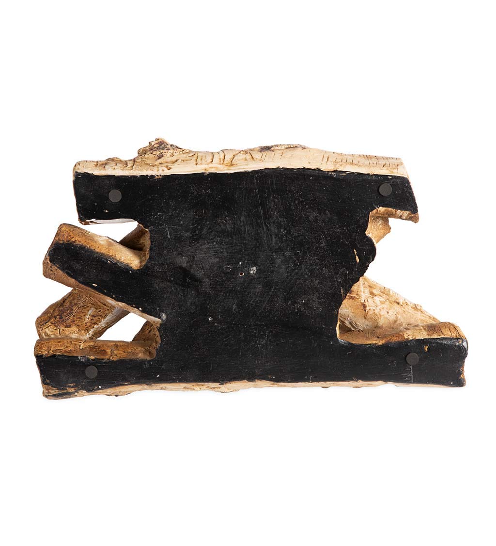 Faux Birch Wood Resin Logs Tea Light Candle Holder