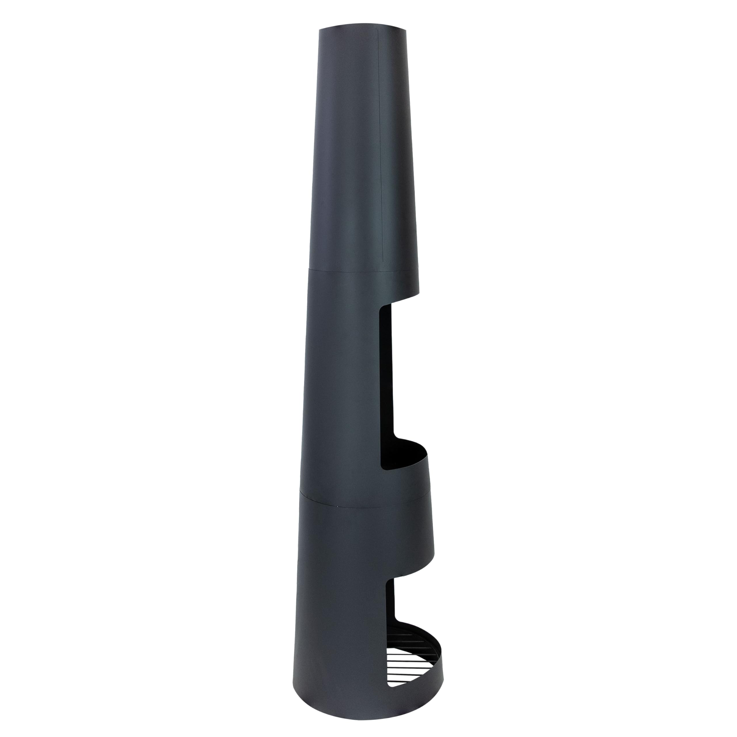 59" Steel Outdoor Chiminea Fire Pit with Log Holder