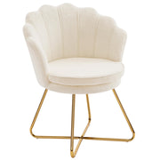 Shell Accent Chair with Gold Legs