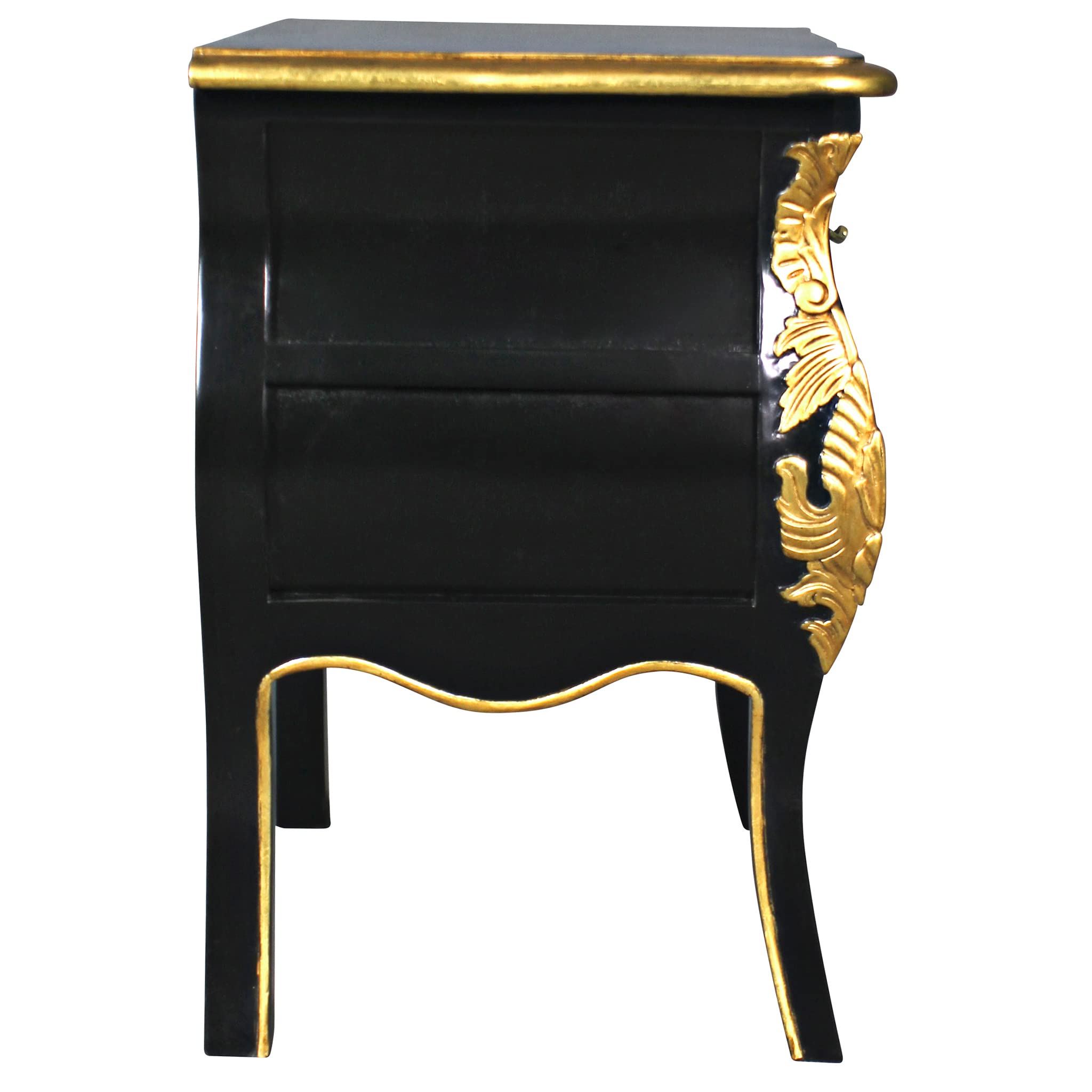 Rococo Bombe Nightstand with Secret Drawer