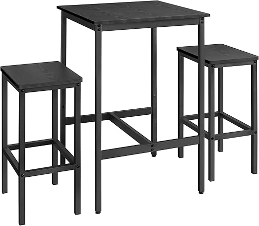 Bar Table and Chairs Set with 2 Stools