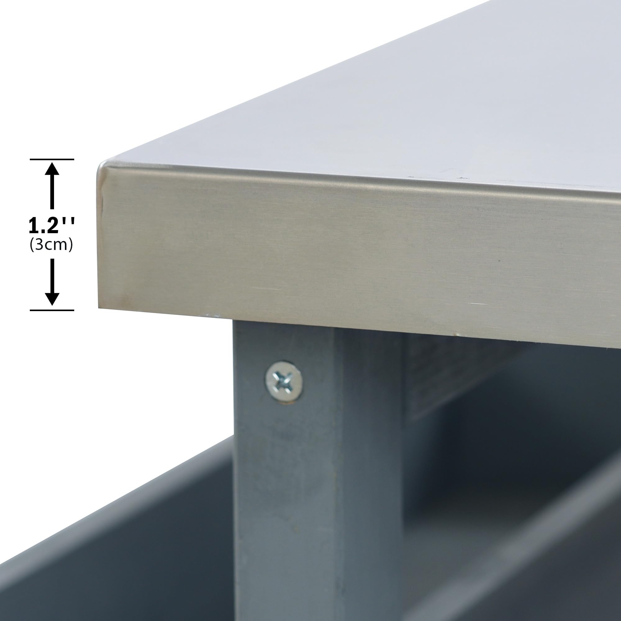 Outdoor Kitchen Island with Stainless Steel Top