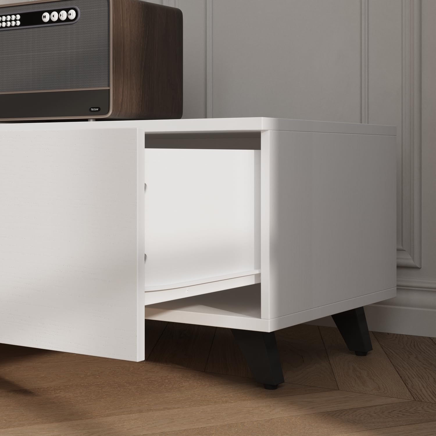 Adjustable TV Stand with Storage for TVs up to 100"