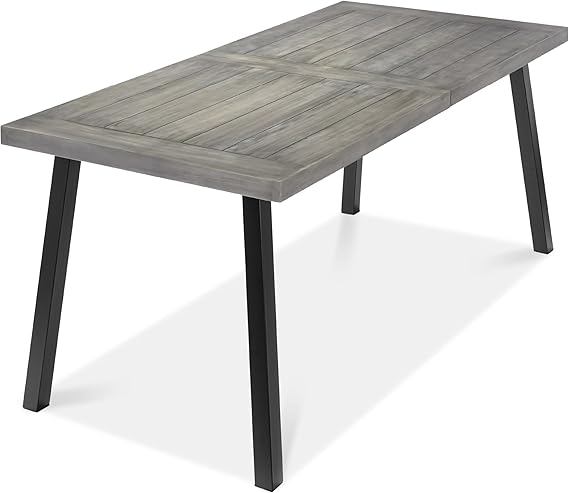 Acacia Wood Dining Table 6-Person Rectangular